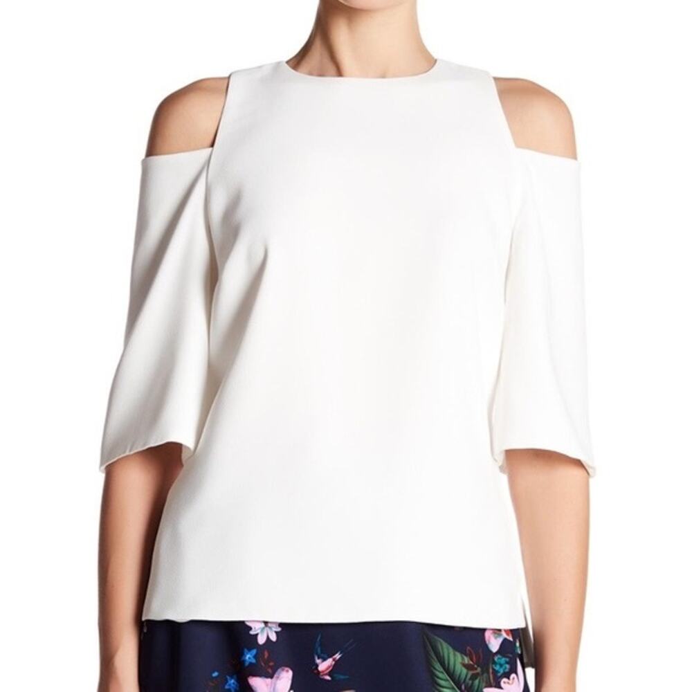 Ted Baker London Careo White Cold Shoulder Top